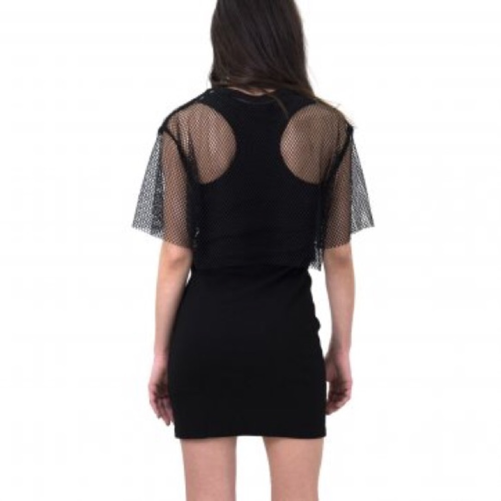 NWT Kendall + Kylie rib tank dress w/ fish net🖤 - Picture 2 of 8